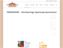 Tablet Screenshot of primeware-ceramics.de